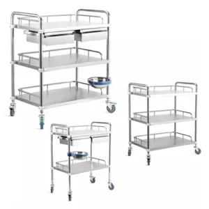 304 Medical-Grade Stainless Steel lab Cart