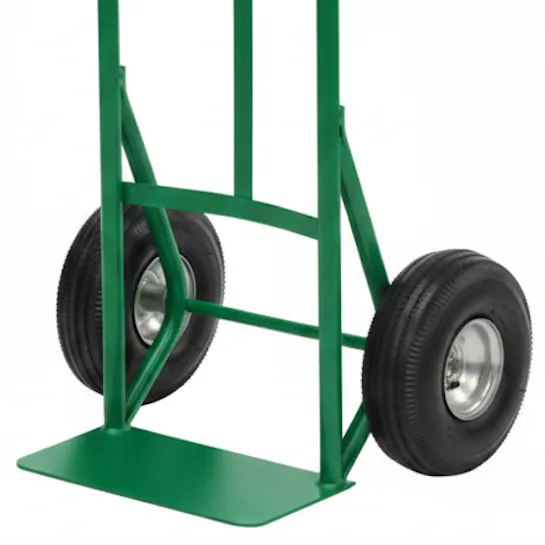 220mm Reinforced Toe Plate & High-Traction 10" Pneumatic Wheels