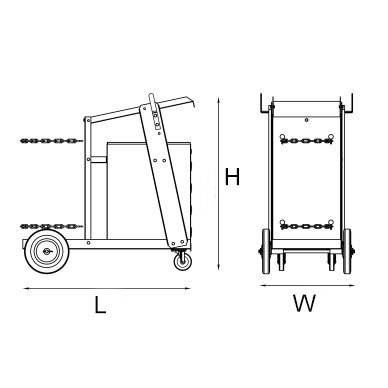 welding cart drawing